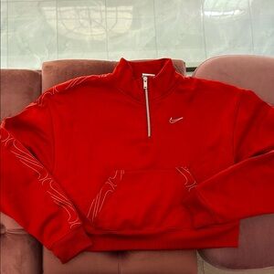 Nike Red Half-Zip Sweatshirt
